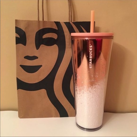 ✨🆕Starbucks Rose/gold Glitter Holiday Tumbler NWT - Picture 2 of 4